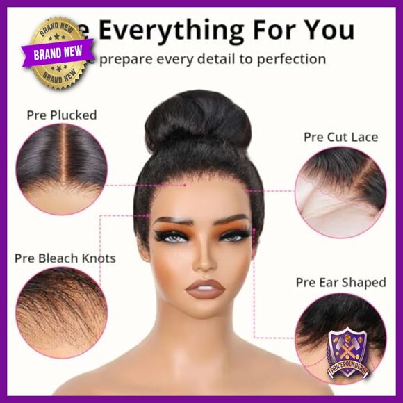 18 Inch Body Wave 360 Lace Front Wig Human Hair HD Lace 200% Density Pre Plucked